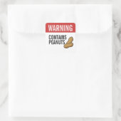 Sticker Carré Avertissement Contient des arachides Alerte d'alle (Sac)