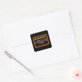 Sticker Carré Avertissement Contient Des Faits Peuvent Trouver U (Enveloppe)