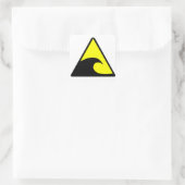 Sticker Carré Avertissement sur le tsunami (Sac)