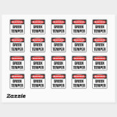 Sticker Carré Avertissement Temper grec (Feuille)