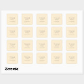 Sticker Carré AVERY Simple Beurre Jaune Merci pour la commande (Feuille)
