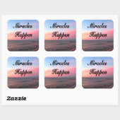 STICKER CARRÉ AVEZ INSPIRÉ MIRACLES ARRIVÉ PHOTO DU LEVER (Feuille)