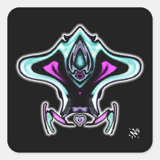 Sticker Carré Avion d'avale coloré v2 (Devant)