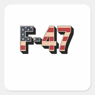Sticker Carré Avion de chasse F47 Maga F-47 Jet