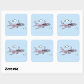 Sticker Carré Avion personnalisable (Feuille)