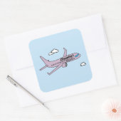 Sticker Carré Avion personnalisable (Enveloppe)