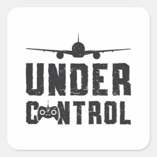 Sticker Carré Avion RC sous contrôle Avion pilote Avion RC Avion