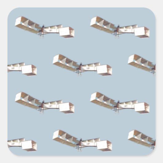 Sticker Carré Avion Santos-Dumont 14 Bis (Devant)