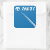 Sticker Carré Avion volant (Sac)