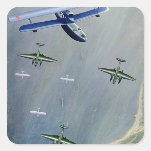 Sticker Carré Avions, 1933 (Devant)