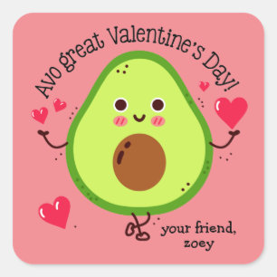 Sticker Carré Avo Grande Saint Valentin Avocado Saint Valentin