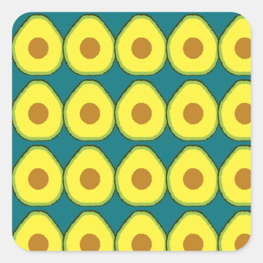 Sticker Carré Avocado (Devant)