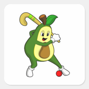 Sticker Carré Avocado at hockey
