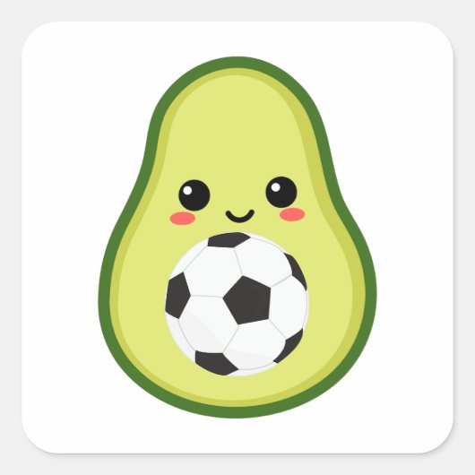 Sticker Carré Avocado est le meilleur (Devant)