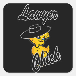 Sticker Carré Avocat Chick #4