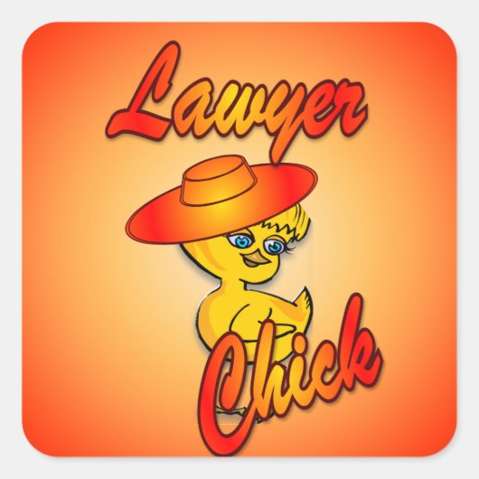 Sticker Carré Avocat Chick #5 (Devant)