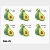 Sticker Carré Avocat coupé (Feuille)