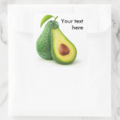 Sticker Carré Avocat coupé (Sac)