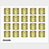 Sticker Carré Avocat Vert Or Elite (Feuille)