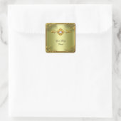 Sticker Carré Avocat Vert Or Elite (Sac)