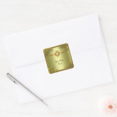 Sticker Carré Avocat Vert Or Elite (Enveloppe)