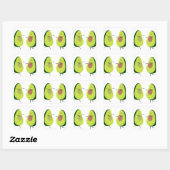 STICKER CARRÉ AVOCUDDLE, AVOCADO DESIGN (Feuille)