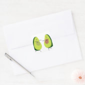 STICKER CARRÉ AVOCUDDLE, AVOCADO DESIGN (Enveloppe)