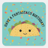 Sticker Carré Avoir Fantastaco Anniversaire Cute Kawaii (Devant)