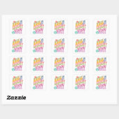 Sticker Carré Avoir un anniversaire Super | Hippie rétro (Feuille)