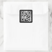 Sticker Carré Avoir un bon code QR de jour (Sac)