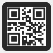 Sticker Carré Avoir un bon code QR de jour (Devant)