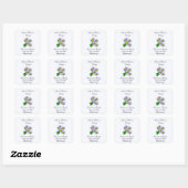 Sticker Carré Avril Mois de naissance Fleur Daisy Fresque et Sim (Feuille)