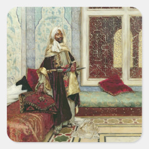 Sticker Carré Awaiting à Michael Oil