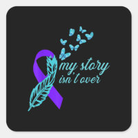 Awareness ribbon - butterflys - suicide prevention