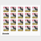 Sticker Carré Awesome Horse (Feuille)