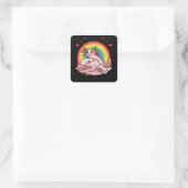 Sticker Carré Axolotl Kawaii Blobfish (Sac)