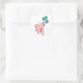 Sticker Carré Axolotl Mouches D'Animal Douce Avec Ballons Vers L (Sac)