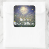 Sticker Carré Ayez un chevalet de luciole Carré d'anniversaire b (Sac)