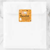 Sticker Carré Ayez Une Faveur Halloween Spooktaculaire (Sac)