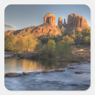 Sticker Carré AZ, Arizona, Sedona, Zone de loisirs Crescent Moon