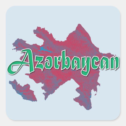 Sticker Carré Azerbaïdjan (Devant)