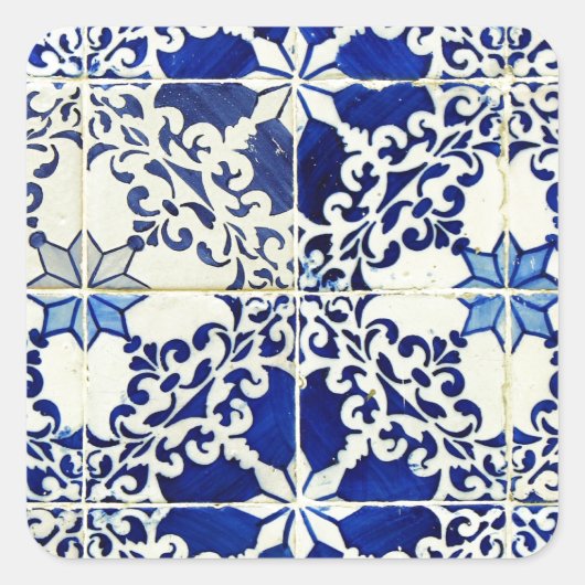 Sticker Carré Azulejos, Portuguese Tiles (Devant)