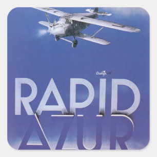Sticker Carré Azur rapide
