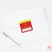 Sticker Carré b9 - PERSONNALISER CECI ~ Contact d'urgence. (Enveloppe)
