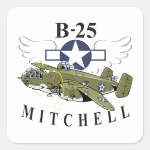 Sticker Carré B-25 Mitchell