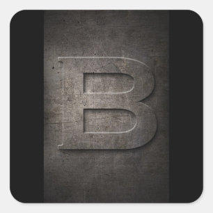 Sticker Carré B Monogrammes métalliques