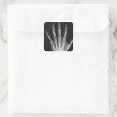 Sticker Carré B&W X-ray Skeleton Main (Sac)