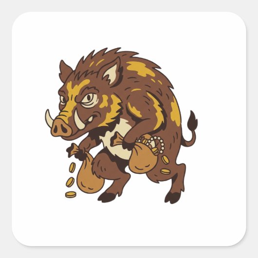 Sticker Carré Babi Ngepet (Devant)