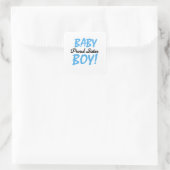 Sticker Carré Baby Boy Fier Soeur Cadeaux (Sac)