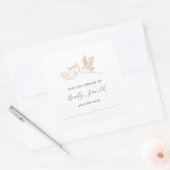 Sticker Carré Baby Boy Stork Showplate (Enveloppe)